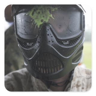 A paintball round square sticker