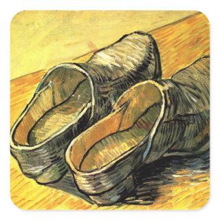A Pair of Leather Clogs by Vincent van Gogh Square Sticker