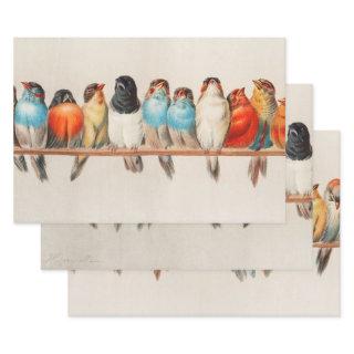 A Perch of Birds, 1880 by Hector Giacomelli  Sheets