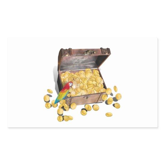 A Pirates Treasure Chest (Add Background Color) Rectangular Sticker