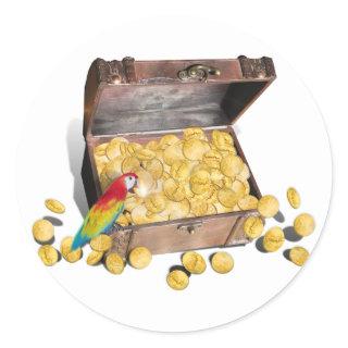 A Pirate's Treasure Chest Classic Round Sticker
