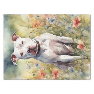 A Pitbull in a Meadow Decoupage Tissue Paper