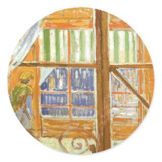 A Pork Butcher's Shop Window by Vincent van Gogh Classic Round Sticker