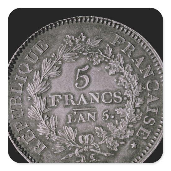 A pound of twenty sols square sticker