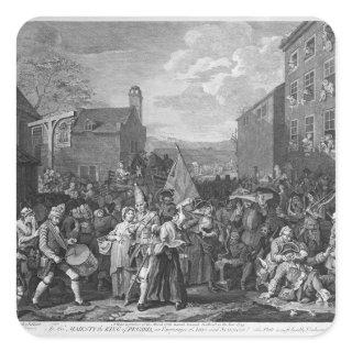 A Representation of the March of the Guards Square Sticker