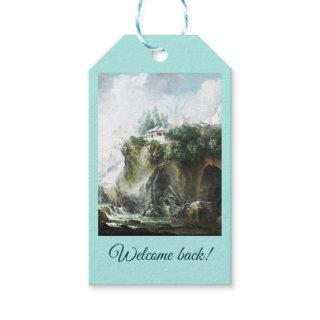 A river landscape in winter, Francesco Foschi  Gift Tags