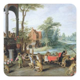 A Satire of the Folly of Tulip Mania Square Sticker