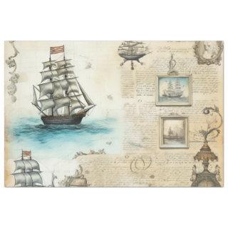 A Scrappy Nautical Series Design 8 Tissue Paper