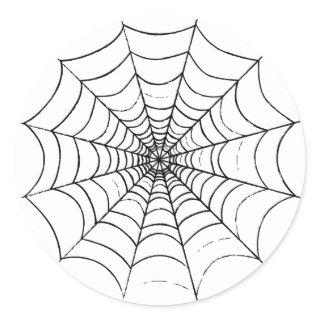 A Simple Spider's Web Classic Round Sticker