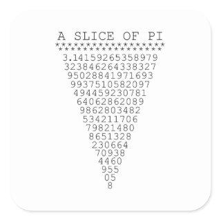 A Slice of Pi Graphic Square Sticker