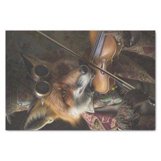 A Sly Fox Playing a Violin  Tissue Paper