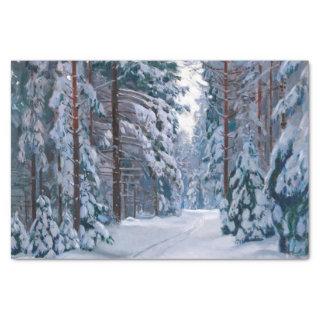 A Snowy Path in the Forest, Decoupage Tissue Paper