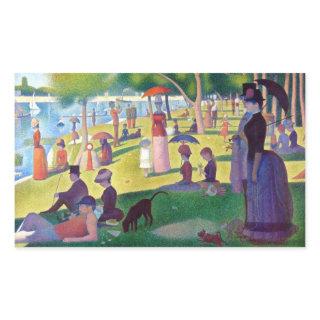 A Sunday Afternoon on La Grande Jatte by Seurat Rectangular Sticker
