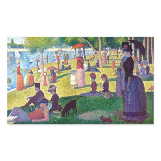 A Sunday Afternoon on La Grande Jatte by Seurat Rectangular Sticker