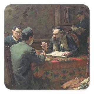 A Theological Debate, 1888 Square Sticker