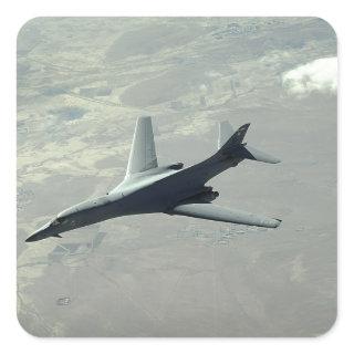 A US Air Force  B-1B Lancer on a combat patrol 2 Square Sticker