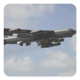 A US Air Force B-52 Stratofortress in flight Square Sticker