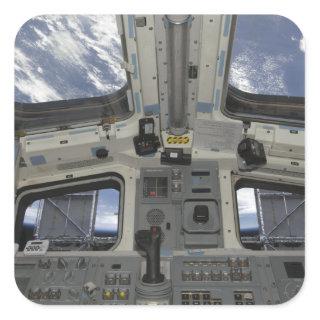 A view from inside the flight deck square sticker