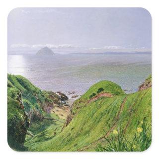 A View of Ailsa Craig and the Isle of Arran, 1860 Square Sticker