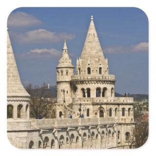 A view of Budapest from Castle Hill. Square Sticker