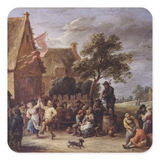 A Village Merrymaking Square Sticker