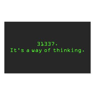 A way of thinking rectangular sticker