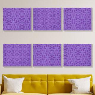 A white  with a repeating pattern of canvas photo tile