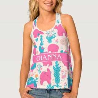 Aardvark Pastel Colorful Personalized Pattern Tank Top