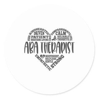ABA therapist, behavior analyst Classic Round Sticker
