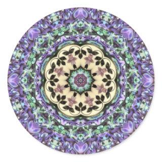 ABALONE ~ Irridescent Paua Shell Kaleidoscope Classic Round Sticker