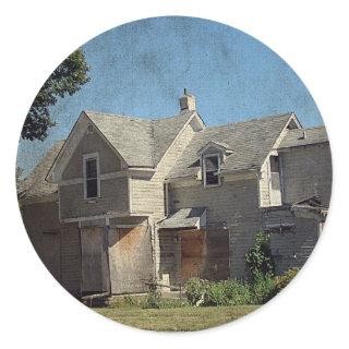 Abandoned House Classic Round Sticker