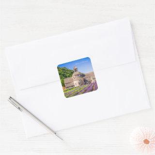 Abbaye de Sénanque in Provence Square Sticker