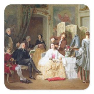 Abbe Prevost reading 'Manon Lescaut', 1856 Square Sticker
