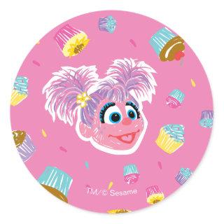 Abby Cadabby Cupcake Party Pattern Classic Round Sticker