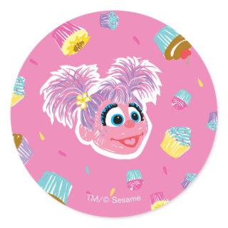 Abby Cadabby Cupcake Party Pattern Classic Round Sticker