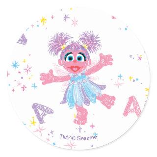 Abby Cadabby Sparkle Pattern Classic Round Sticker