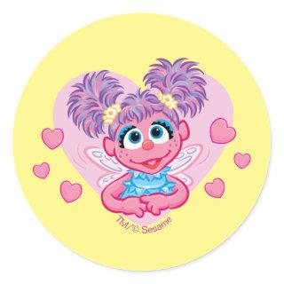 Abby Cadabby Valentine Hearts Graphic Classic Round Sticker