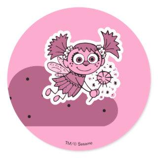 Abby Doodley Cloud Pattern Classic Round Sticker