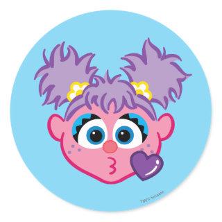 Abby Face Throwing a Kiss Classic Round Sticker