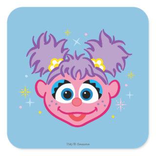 Abby Smiling Face Square Sticker
