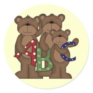 ABC Bears Tshirts and Gifts Classic Round Sticker