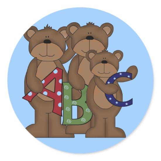 ABC Bears Tshirts and Gifts Classic Round Sticker