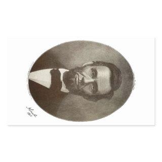 Abe Lincoln American President Vintage Portrait US Rectangular Sticker