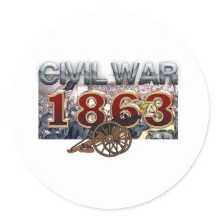 ABH Civil War 1863 Classic Round Sticker