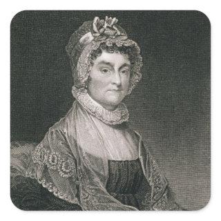 Abigail Adams, engraved by G.F. Storm (fl.c.1834) Square Sticker
