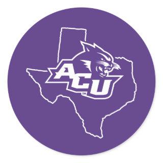 Abilene Christian State Love Classic Round Sticker