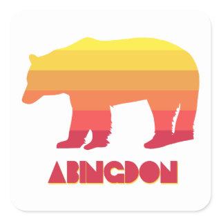 Abingdon Virginia Rainbow Bear Square Sticker