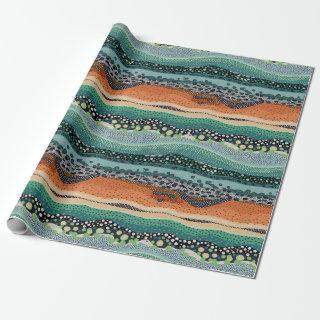 Aboriginal art style stripes