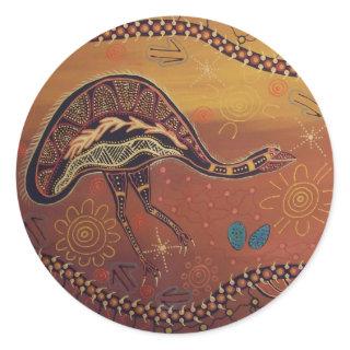 Aboriginal Art Wild Emu Sticker