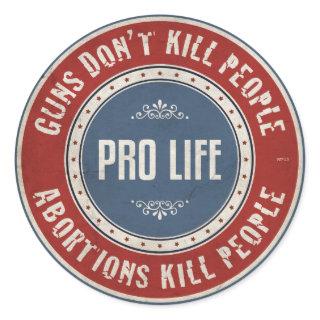 Abortions Kill People Classic Round Sticker